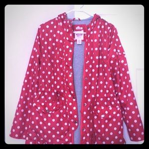 Red & white rain jacket, large